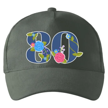 Kvetinové číslo kreslené - 80