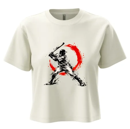 Baseballový pálkař japonská tušová malba