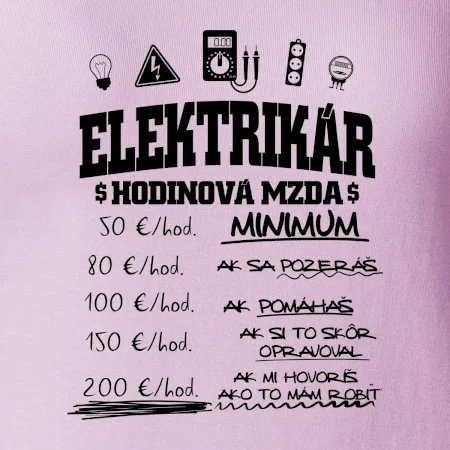 Hodinová mzda elektrikár