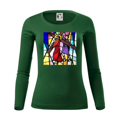 Vitráž - Ježiš a kríž