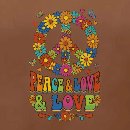 Peace and love - na výšku s květy