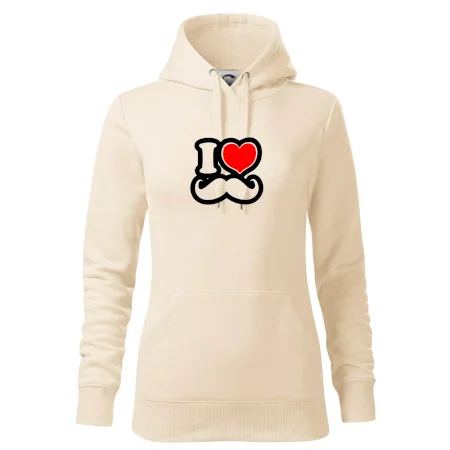 i love mustache - obrys