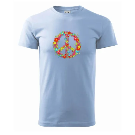 Peace symbol červené kvety