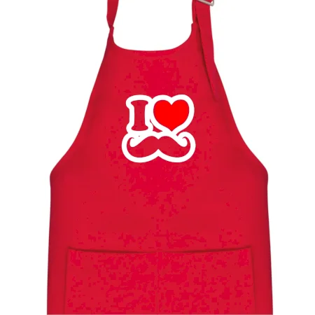 i love mustache - obrys