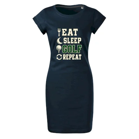 Eat sleep golf repeat typografie