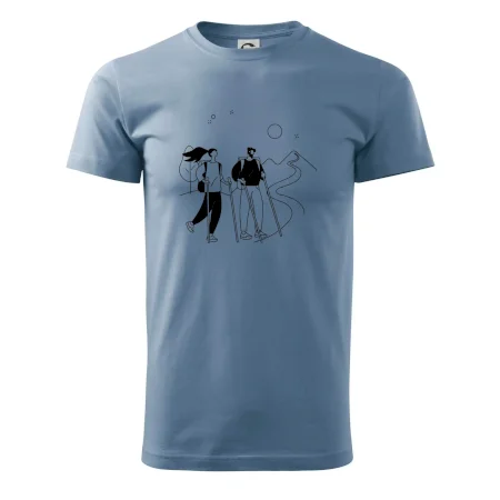 Kreslený pár na výlete