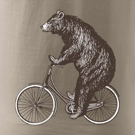 Medveď na bicykli