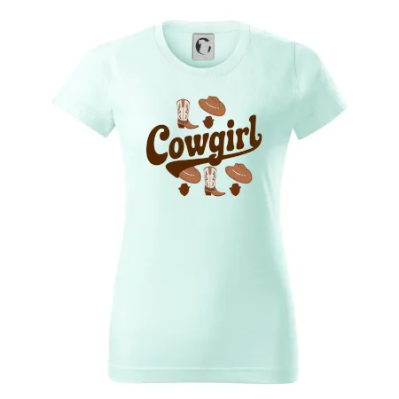 Cowgirl nápis a oblečenie
