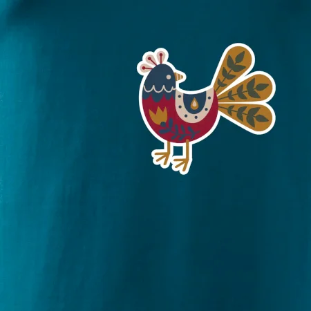 Folklór na prsníku sliepky