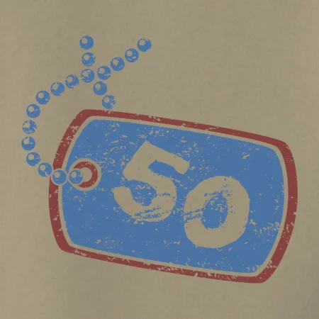 50 na krku štítok
