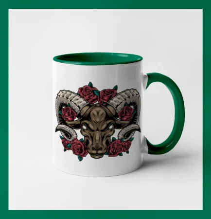 Hlava barana s ružami