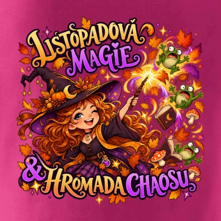 Listopadová čarodějka kouzlí podzimní žáby