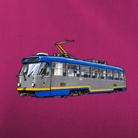 T3R SLF modrošedá kresba fixem