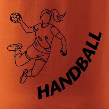 Handball nápis šikmo - dievča