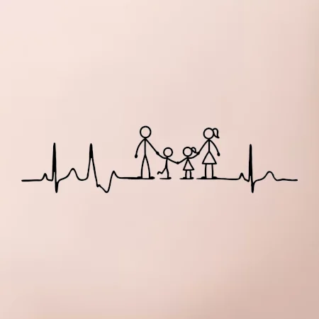 EKG rodina a dievča a chlapec