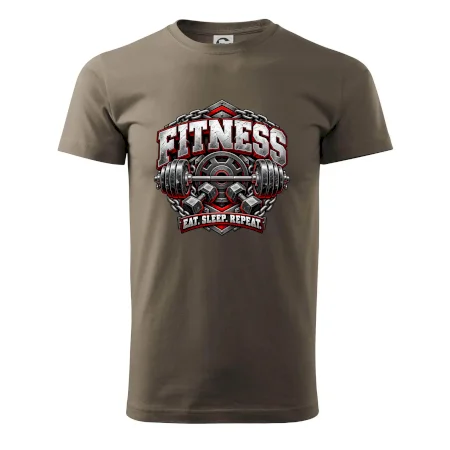 Fitness činka a závažia eat sleep repeat