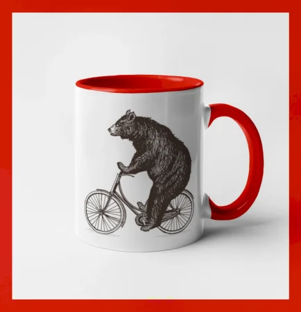 Medveď na bicykli