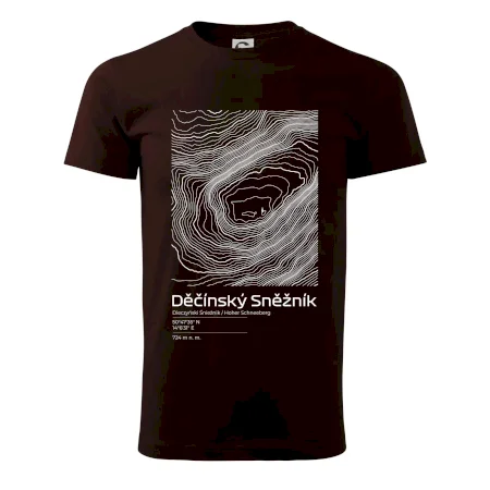 Děčínský Sněžník - vrstevnice v obdĺžniku