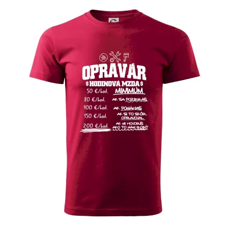 Hodinová mzda - opravár