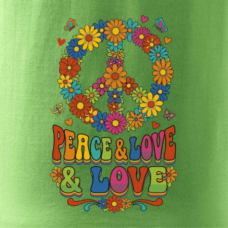 Peace and love - na výšku s květy