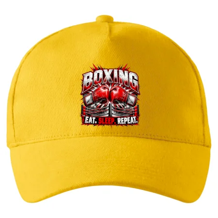 Boxerské rukavice v ringu eat sleep repeat