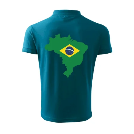 Brazília vlajka v mape