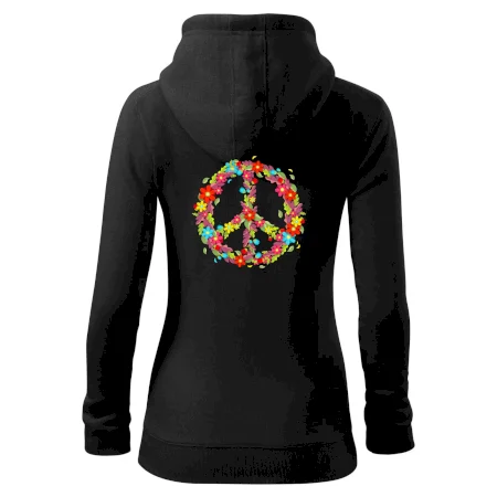 Peace symbol červené kvety