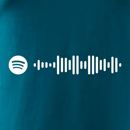 Spotify kód na prsníku