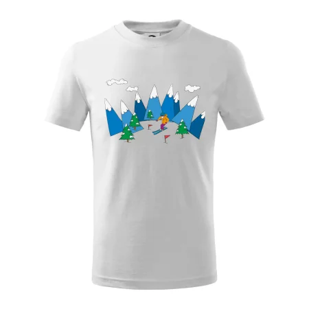 Lyžiar a farebné hory