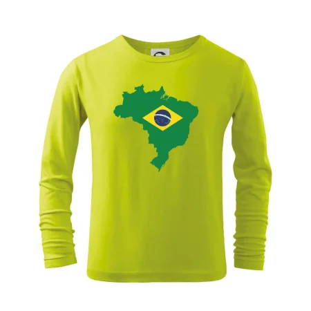 Brazília vlajka v mape