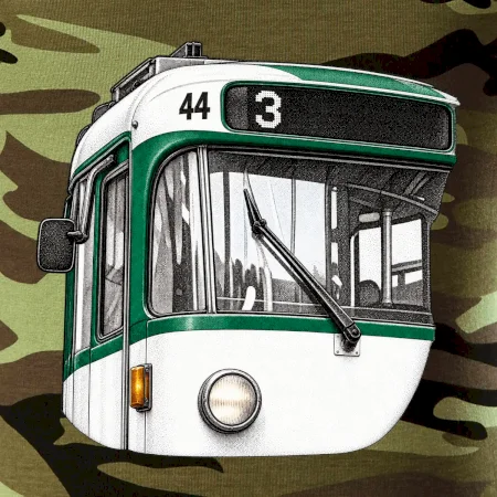 Detail čela T3R SLF tečkovaná perokresba