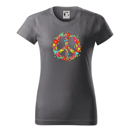 Peace symbol červené kvety
