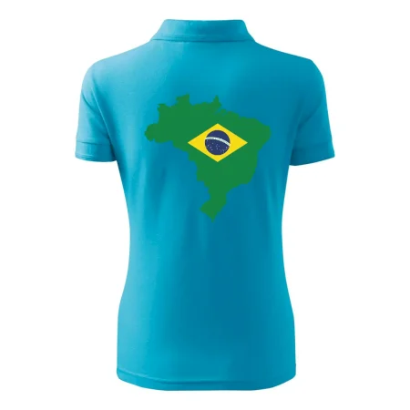 Brazília vlajka v mape