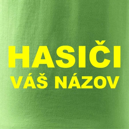 Hasiči - žltý nápis - váš názov zboru