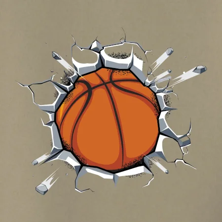 Basketbal lopta v triku