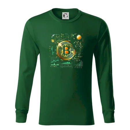 Bitcoin logo s grafmi