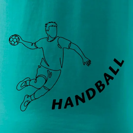 Handball nápis šikmo