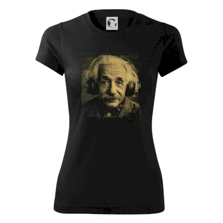 Albert Einstein so slúchadlami