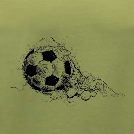 Futbalová lopta - kresba ceruzkou