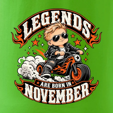 Legendy se rodí v listopadu malý motorkář na odrážedle