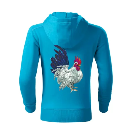 Kohút kreslený biely