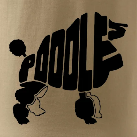 Pudel - nápis v tele