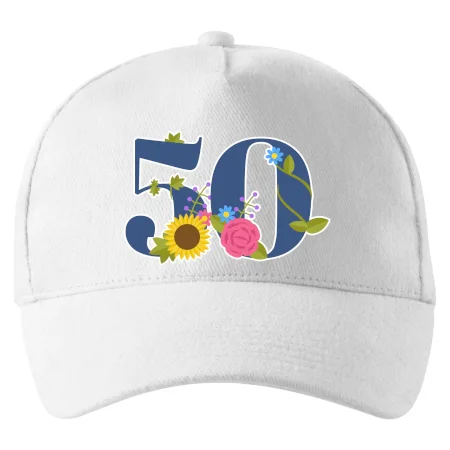 Kvetinové číslo kreslené - 50