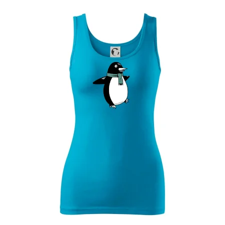 Tučniak so zeleným šálom