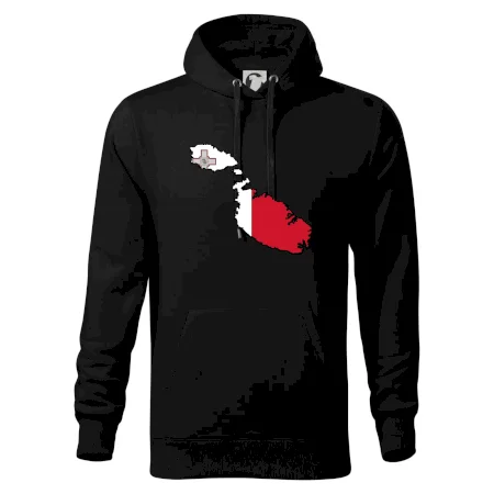 Mapa Malta s vlajkou