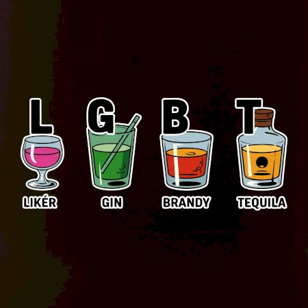 LGBT -  Likér, Gin, Brandy, Tequila