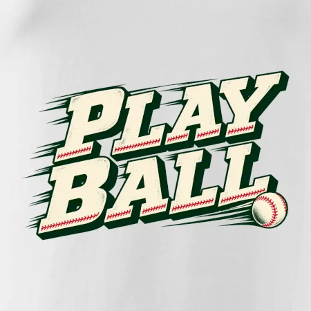 Play ball retro sportovní nápis