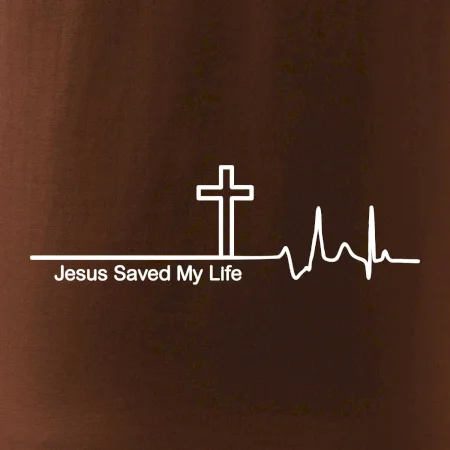 Jesus Saved My Life kríž ekg