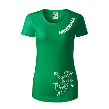 Handball nápis šikmo - dievča