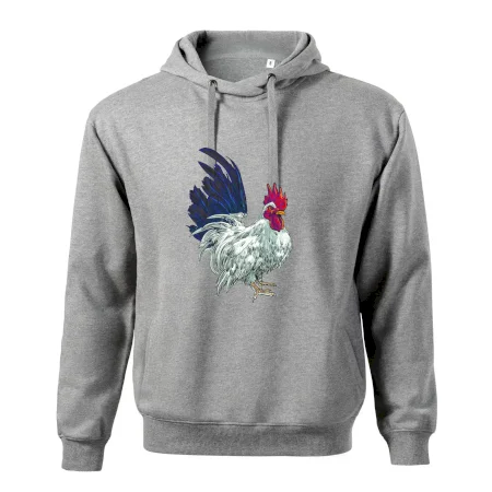 Kohút kreslený biely